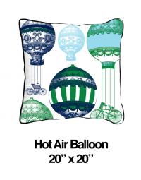 Hot Air Balloon Green/Blue